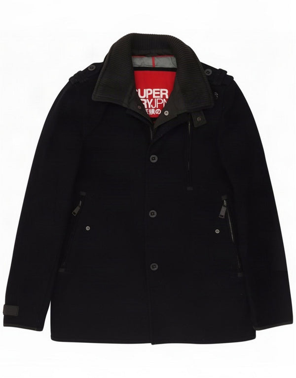 Giacca militare da uomo Superdry UK 40 Large Navy Blue Wool