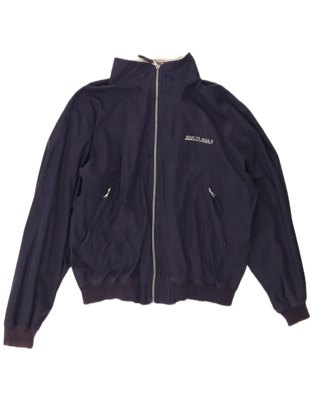 INVICTA Mens Bomber Jacket UK 40 Large Navy Blue Polyester