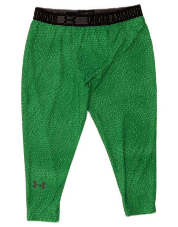 Leggings grafici da uomo Under Armour Heat Gear Large W30 L18 verde maculato