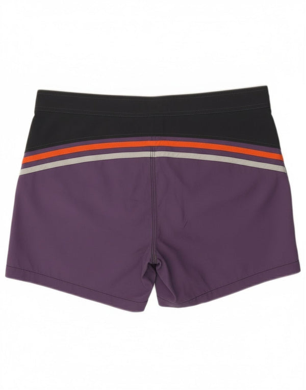Pantaloncini da bagno da uomo Lotto UK 40/42 Nylon a righe grandi viola