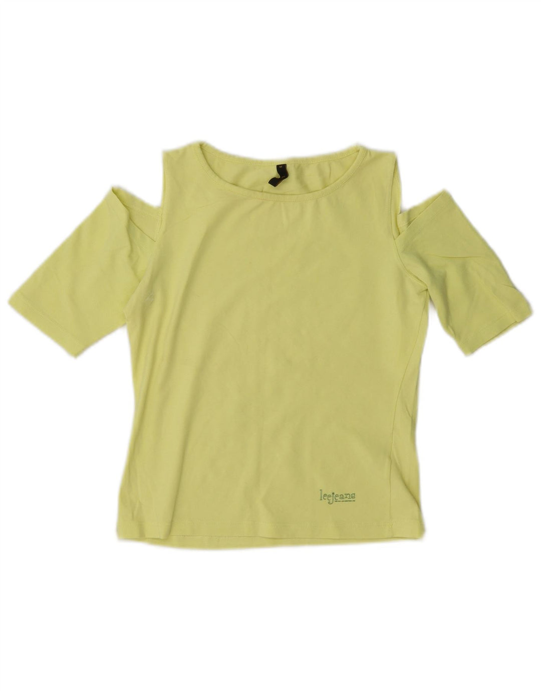 Top corto da donna con spalle scoperte Lee UK 12 Cotone giallo medio