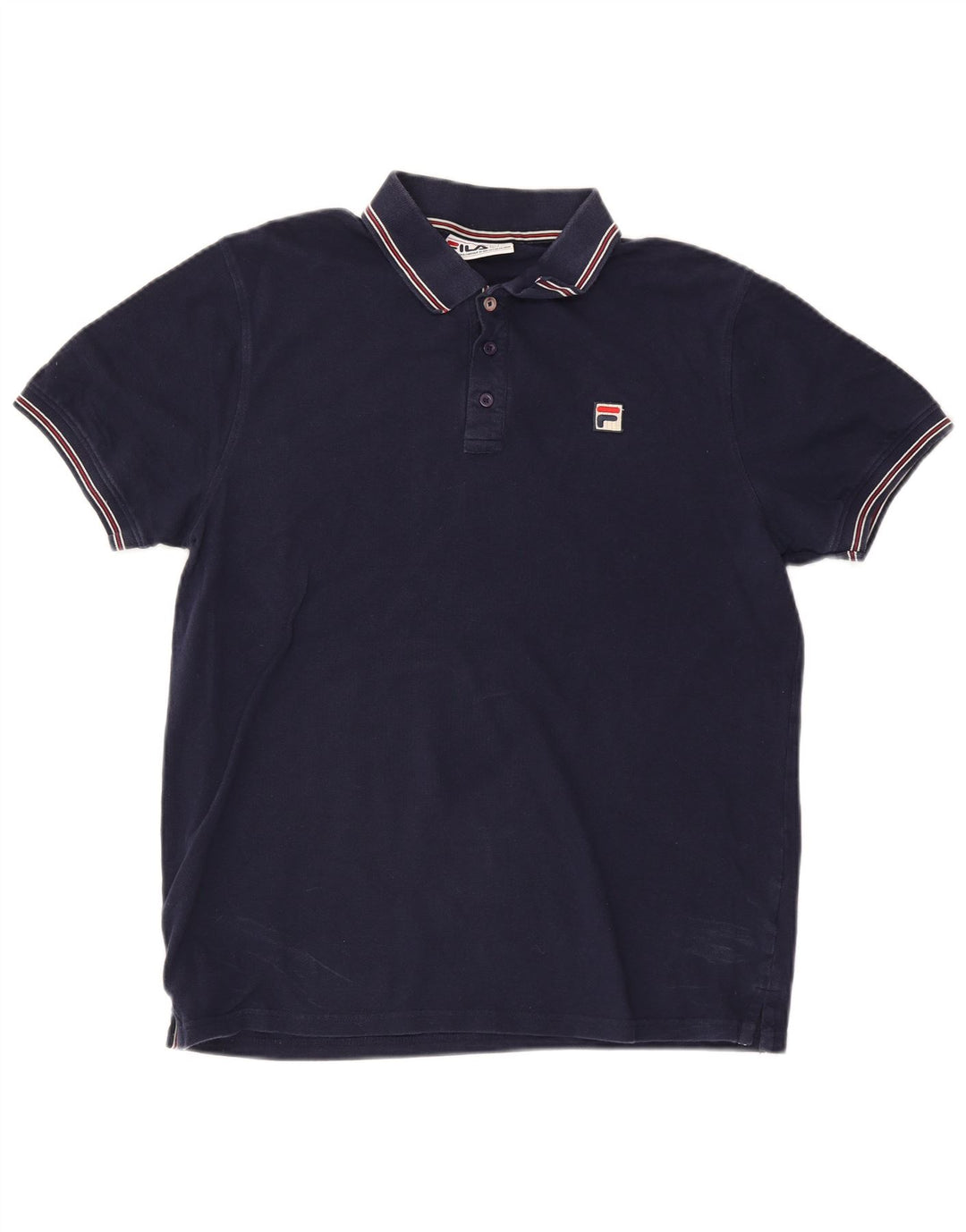 Polo da uomo Fila grande a righe blu navy