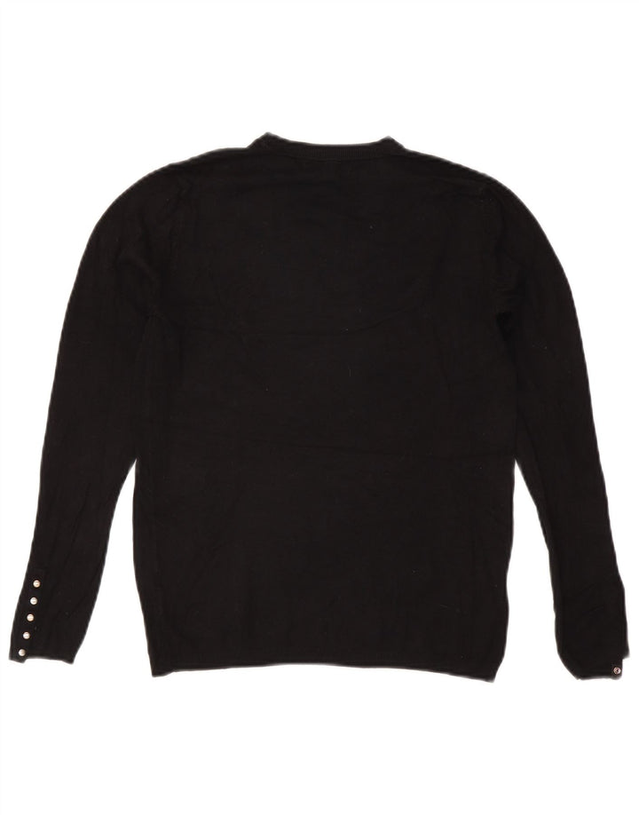 Maglione maglione girocollo da donna Zara UK 12 medio nero
