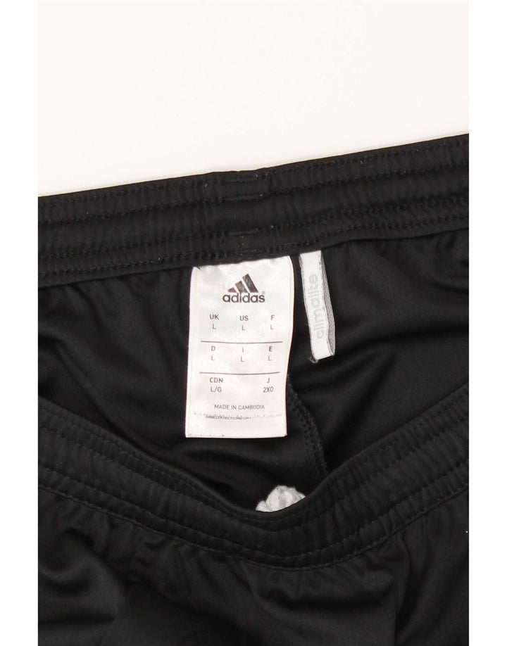 Pantaloncini sportivi Adidas Climalite da uomo, grandi, in poliestere color block nero
