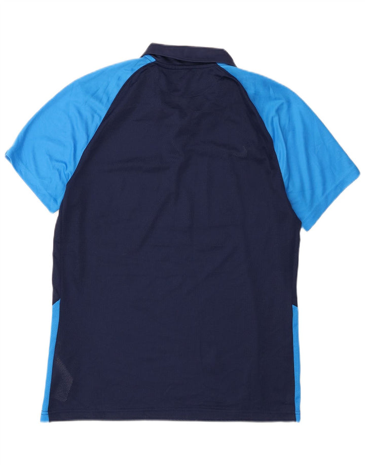 Polo Nike da uomo Dri Fit in poliestere color block medio blu navy