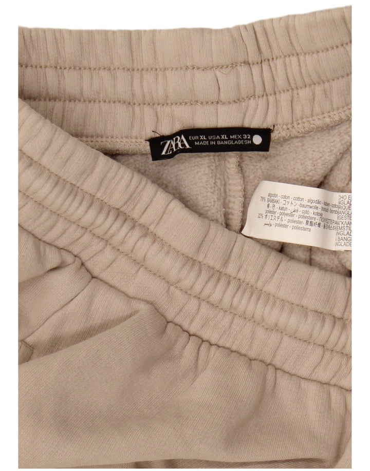 Pantaloncini sportivi da uomo Zara XL in cotone beige