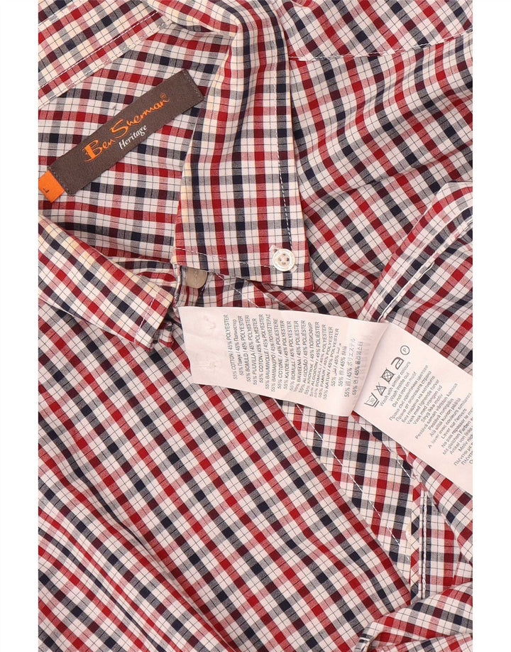 Camicia Heritage da uomo Ben Sherman in cotone a quadri rossi grandi