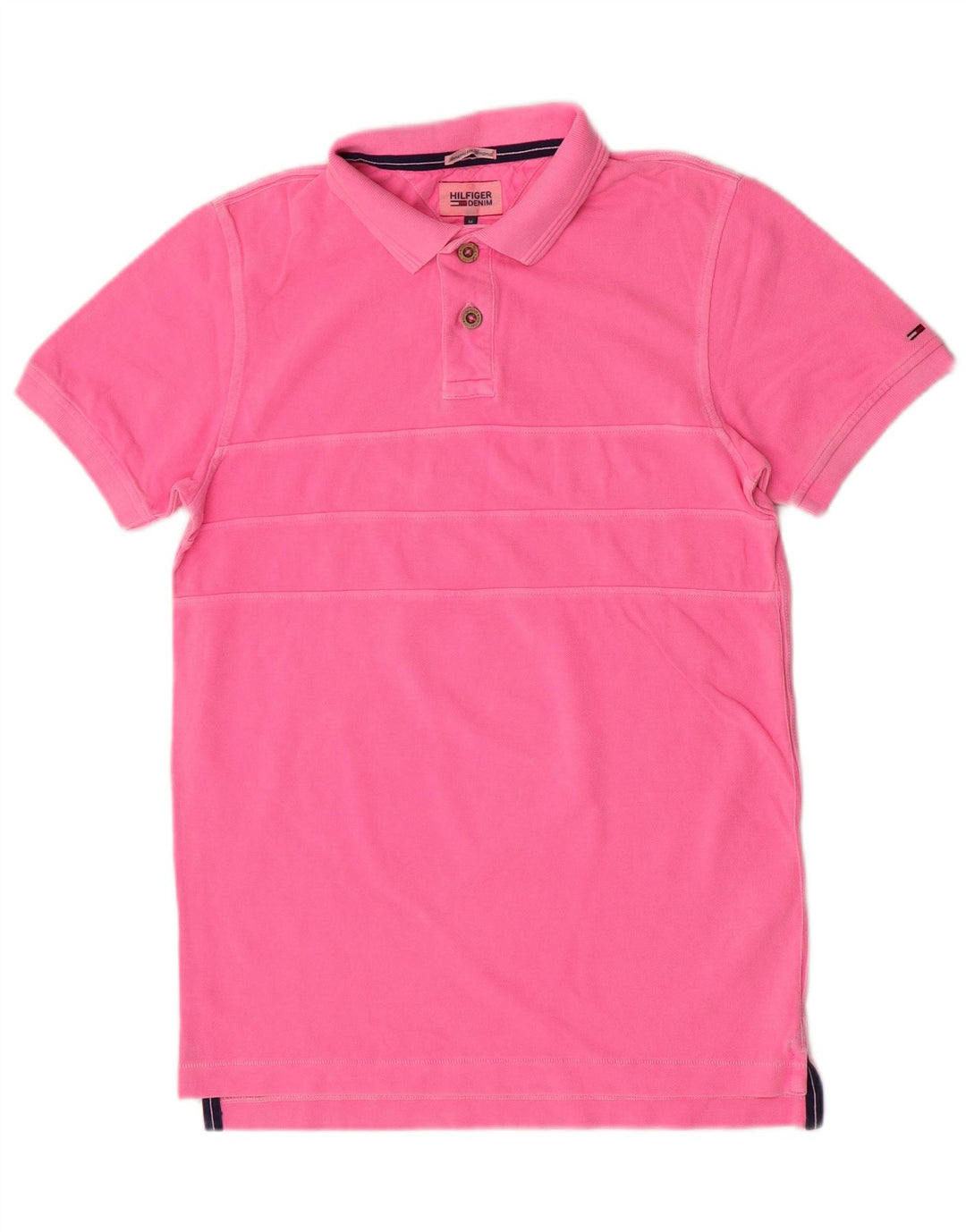 Polo da uomo Tommy Hilfiger in cotone rosa medio