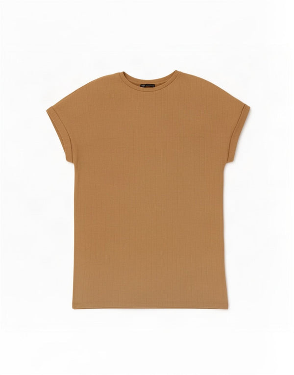 Abito T-shirt oversize da donna Zara UK 14 Beige medio