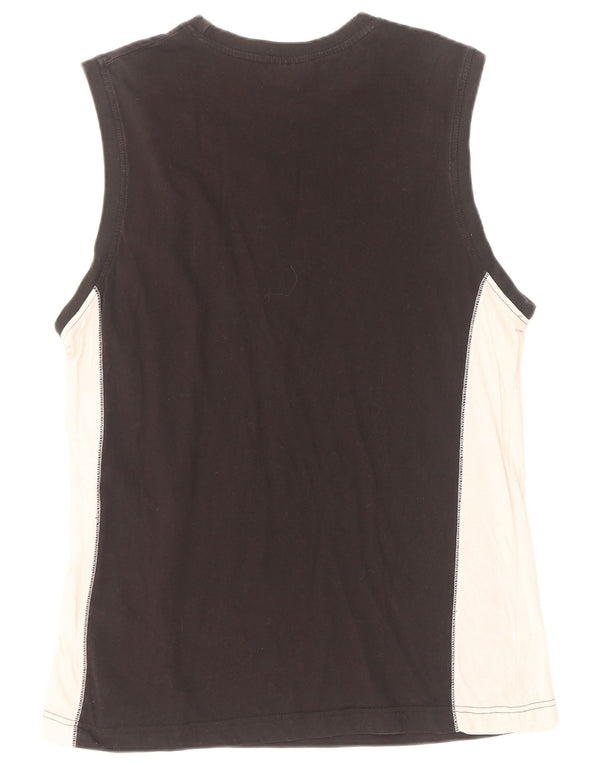 Canotta grafica da uomo Kappa XL in cotone color block nero