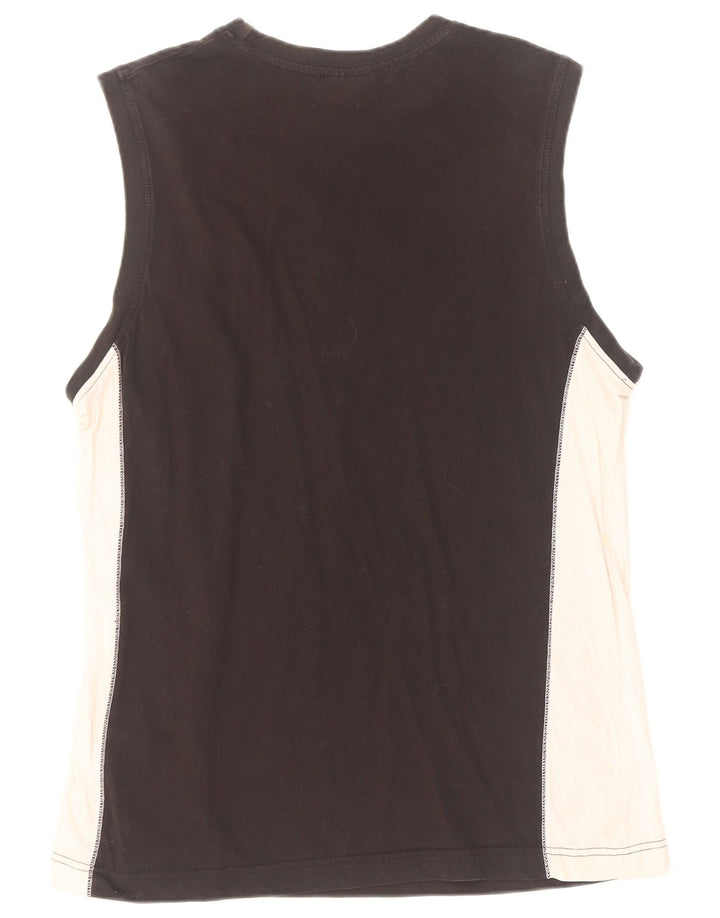 Canotta grafica da uomo Kappa XL in cotone color block nero