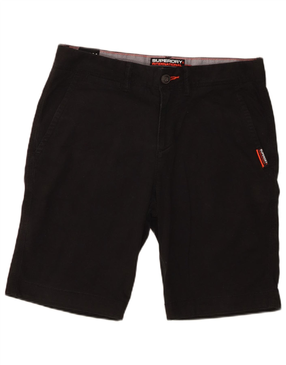 Pantaloncini chino slim da uomo Superdry W30 cotone nero medio