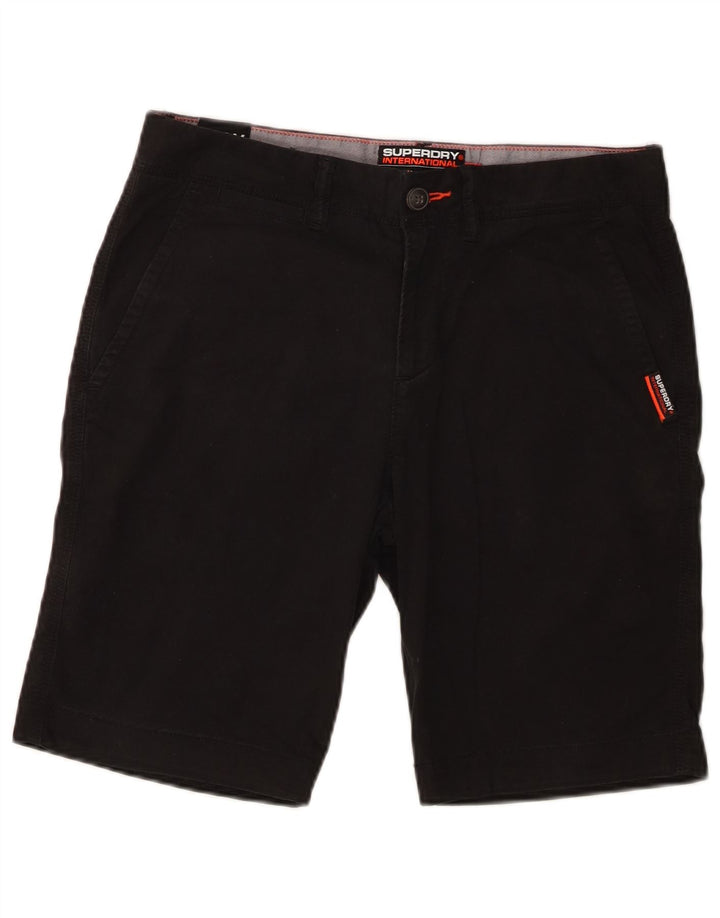 Pantaloncini chino slim da uomo Superdry W30 cotone nero medio