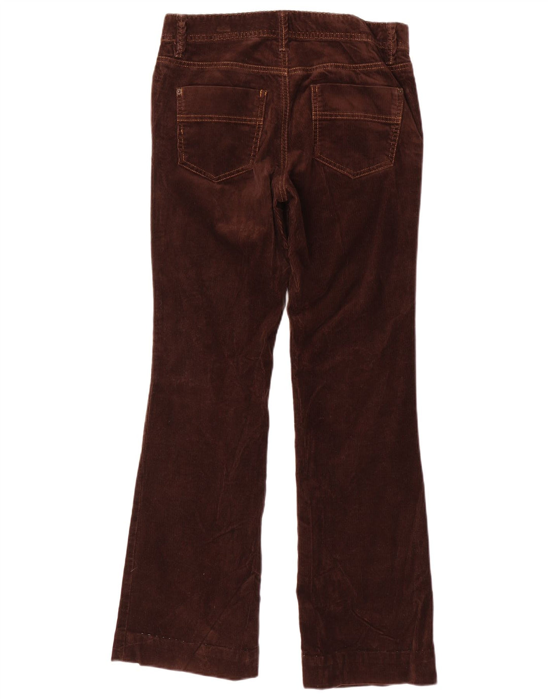 Pantaloni da donna in velluto a coste bootcut Eddie Bauer US 2 XS W30 L30 cotone marrone