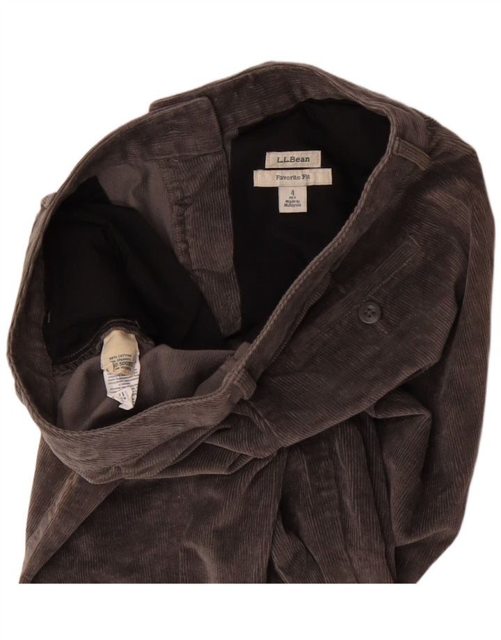 Pantaloni di velluto a coste da donna L.L.Bean US 4 Small W27 L27 Cotone grigio