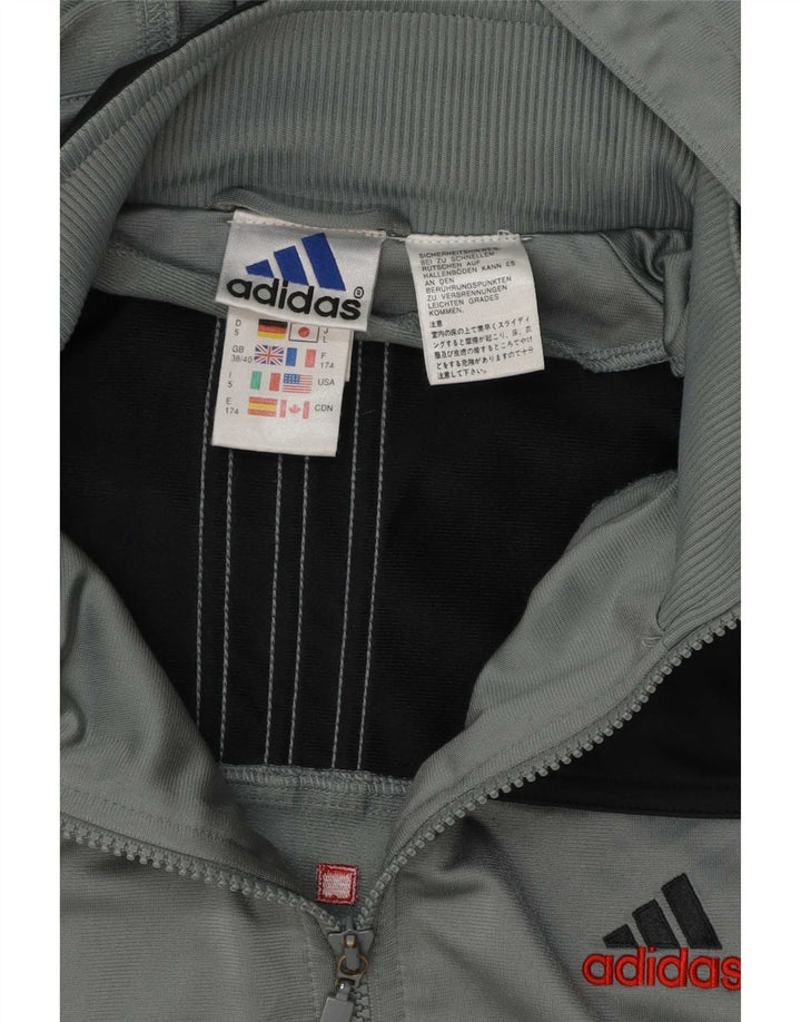 Giacca da tuta da uomo con cappuccio Adidas UK 38/40 Colore grigio medio