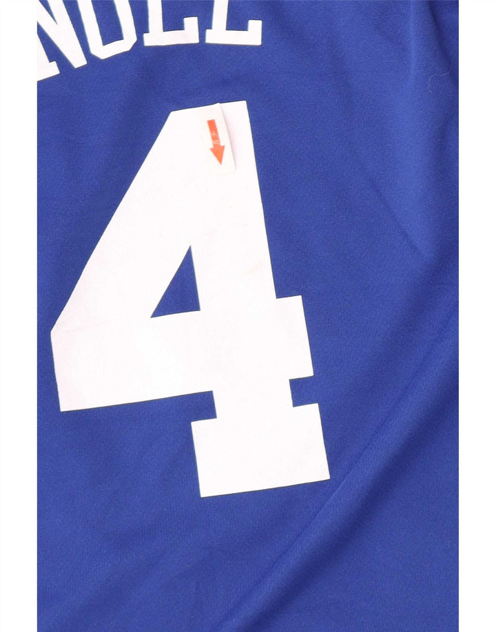 Canotta grafica Adidas da ragazzo, 11-12 anni, in poliestere color block blu medio