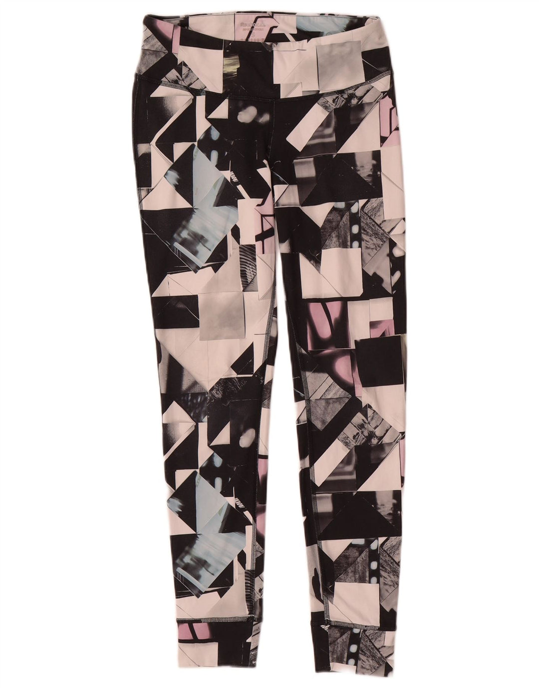 Leggings Reebok da donna UK 8/10 Piccolo poliestere geometrico multicolore