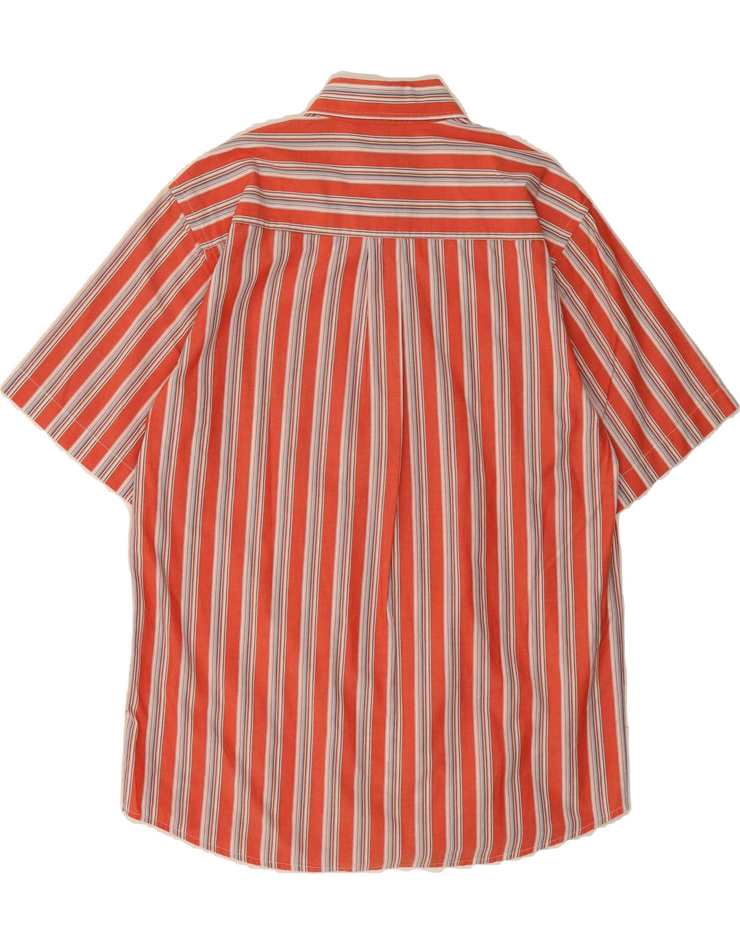 BIAGGINI Mens Short Sleeve Shirt Small Red Striped Vintage Biaggini and Second-Hand Biaggini from Messina Hembry 