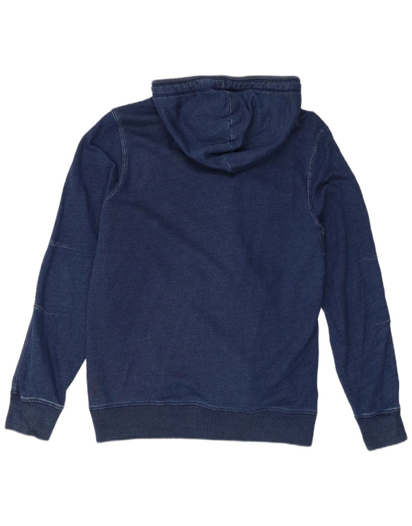 Felpa con cappuccio e zip da uomo Fat Face XL in cotone blu navy