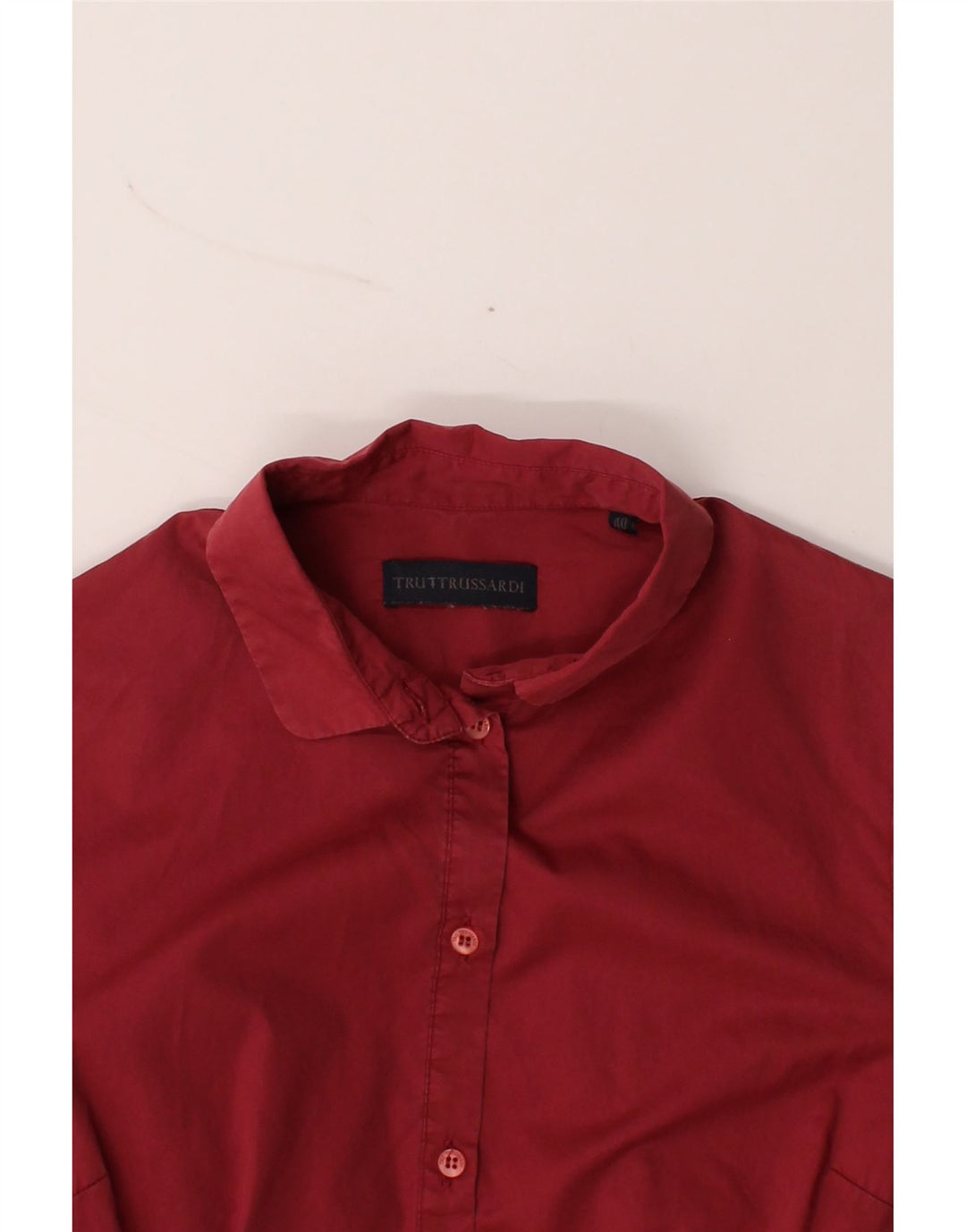 TRUSSARDI Womens Shirt IT 40 Small Red Vintage Trussardi and Second-Hand Trussardi from Messina Hembry 