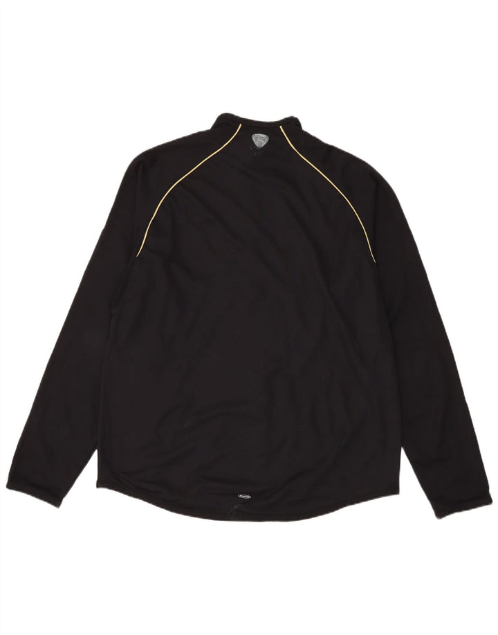 Tuta da uomo Reebok con zip e collo pullover, taglia grande, in poliestere nero