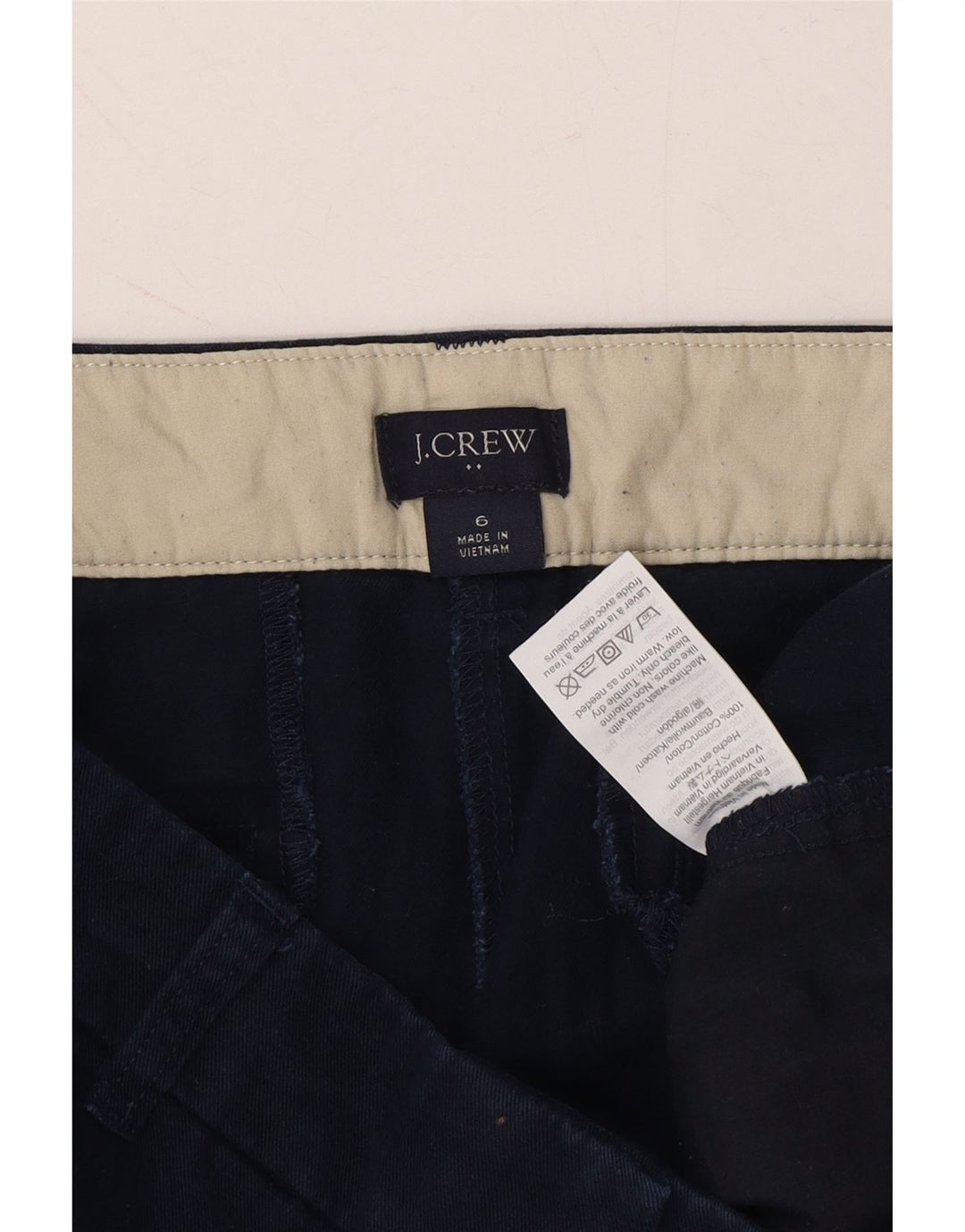 J. CREW Womens Chino Shorts US 6 Medium W32 Navy Blue Cotton Vintage J. Crew and Second-Hand J. Crew from Messina Hembry 