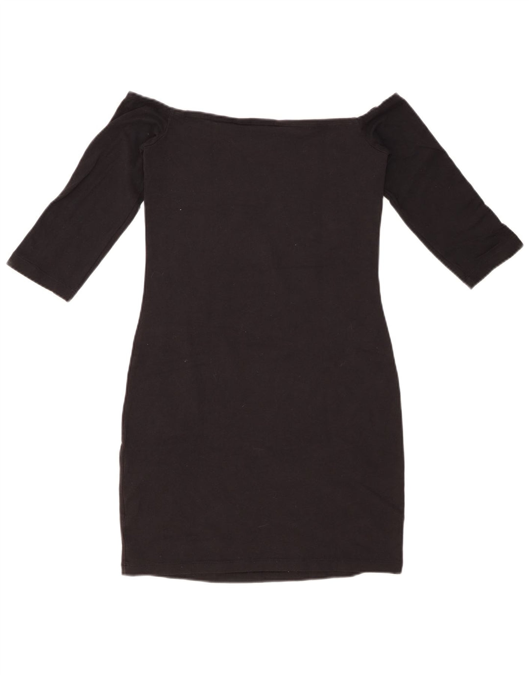 Abito ADIDAS da donna con maniche a 3/4 e spalle scoperte UK 8 piccolo in cotone nero