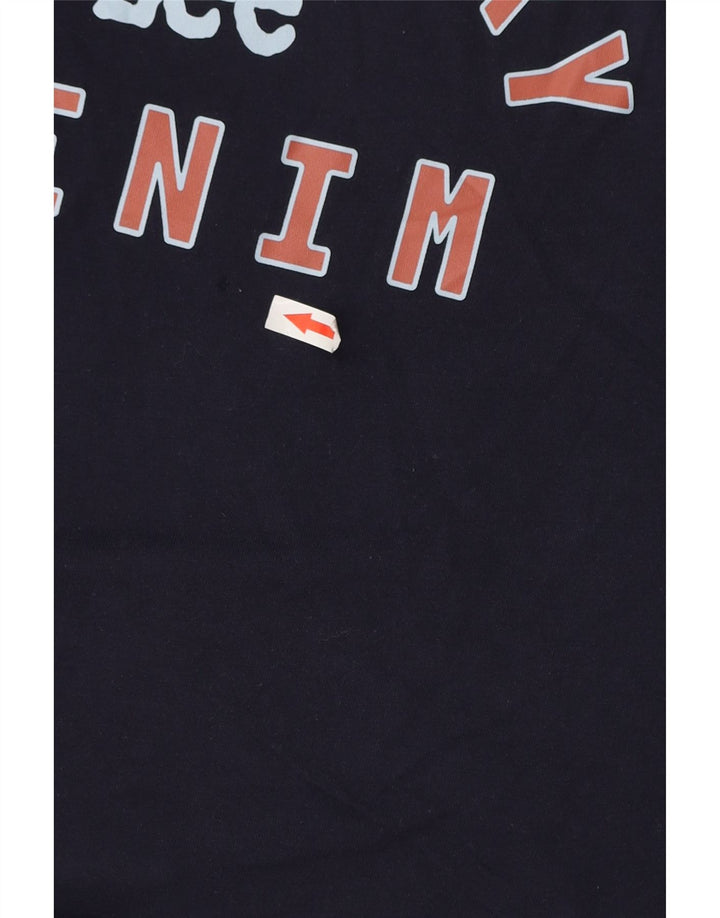 T-shirt grafica da uomo con vestibilità regolare Lee, taglia grande, in cotone blu navy