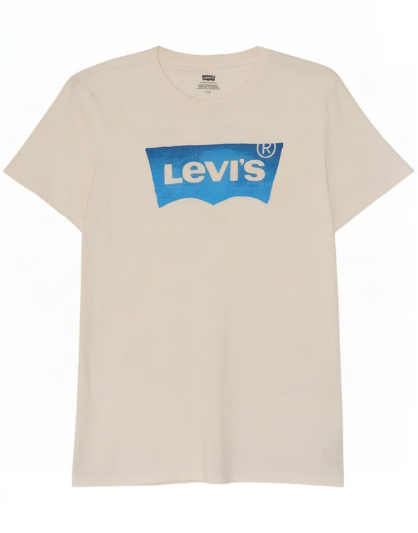 T-shirt grafica da uomo Levi's Top grande in cotone bianco