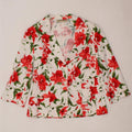 CESARE MENASCI Womens 3/4 Sleeve 2 Button Blazer Jacket IT 46 Large Red Vintage Cesare Menasci and Second-Hand Cesare Menasci from Messina Hembry 