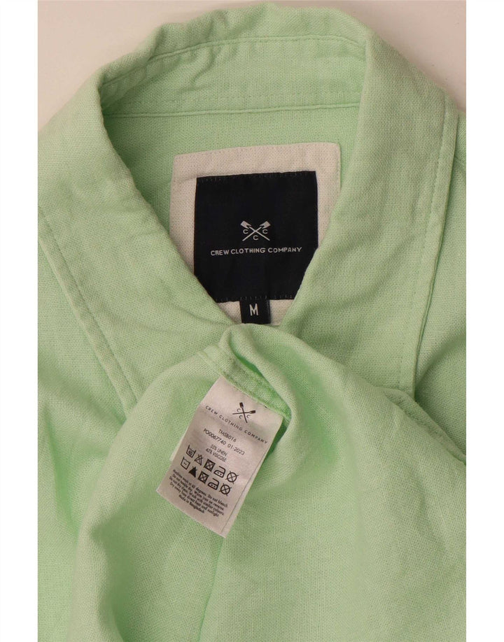 Crew Clothing Camicia da uomo in lino verde medio