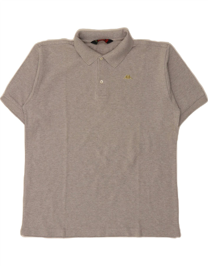 KAPPA Mens Polo Shirt Medium Grey Cotton Vintage Kappa and Second-Hand Kappa from Messina Hembry 
