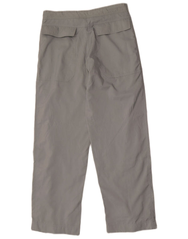 Pantaloni chino dritti Adidas da ragazzo 13-14 anni W30 L30 poliestere grigio