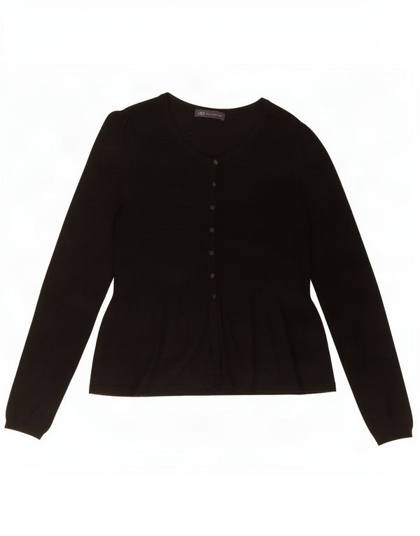 Maglione cardigan da donna Marks & Spencer UK 14 Viscosa nera media