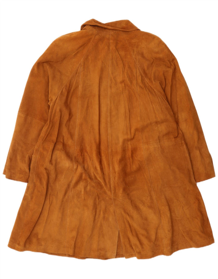 Giacca vintage in pelle scamosciata da donna IT 42 Pelle marrone medio