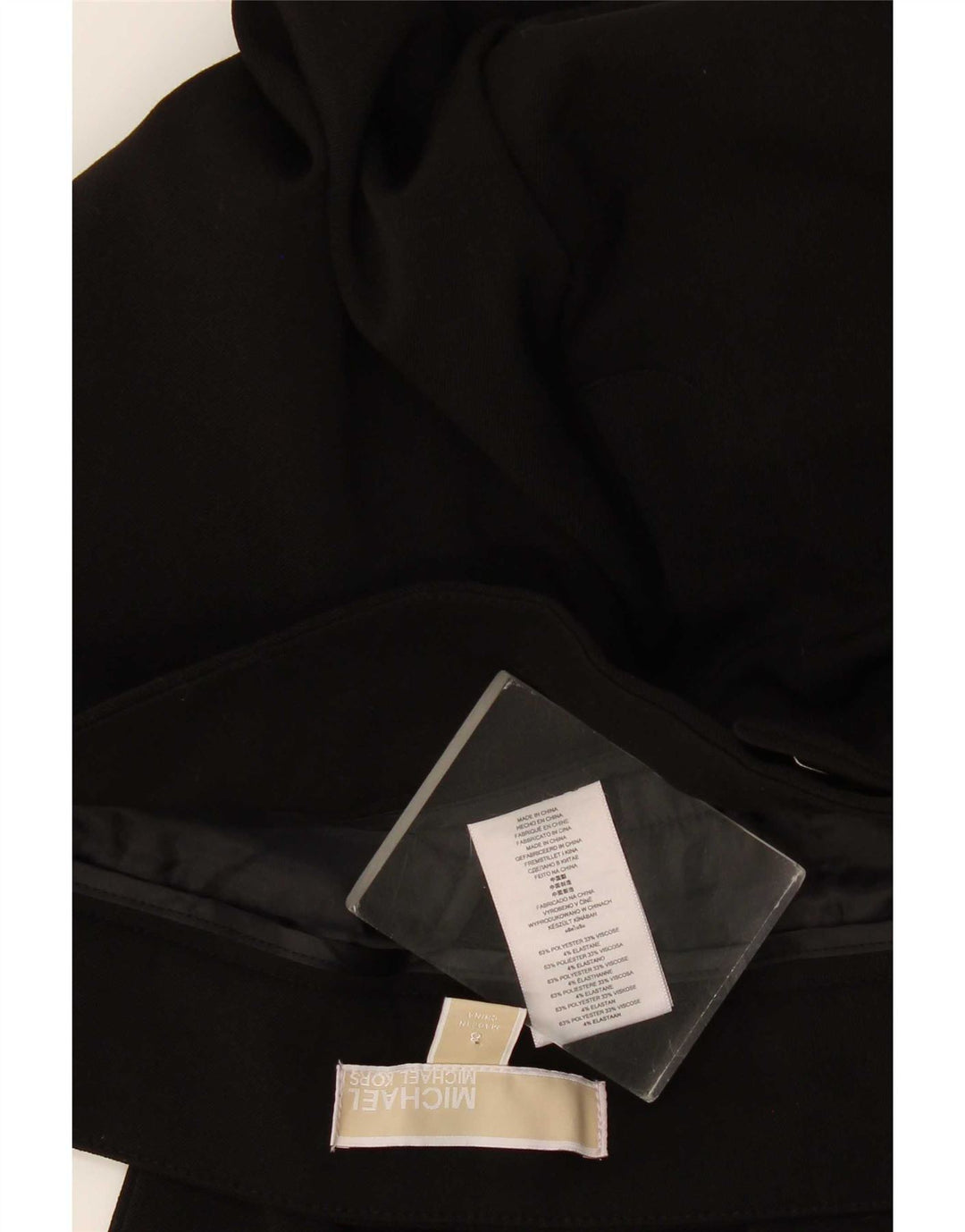 Pantaloni chino slim da donna Michael Kors US 8 medi W34 L31 poliestere nero