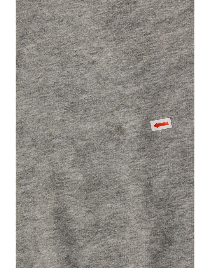 Felpa DIADORA da donna con collo alto, maglione UK 14 grigio medio