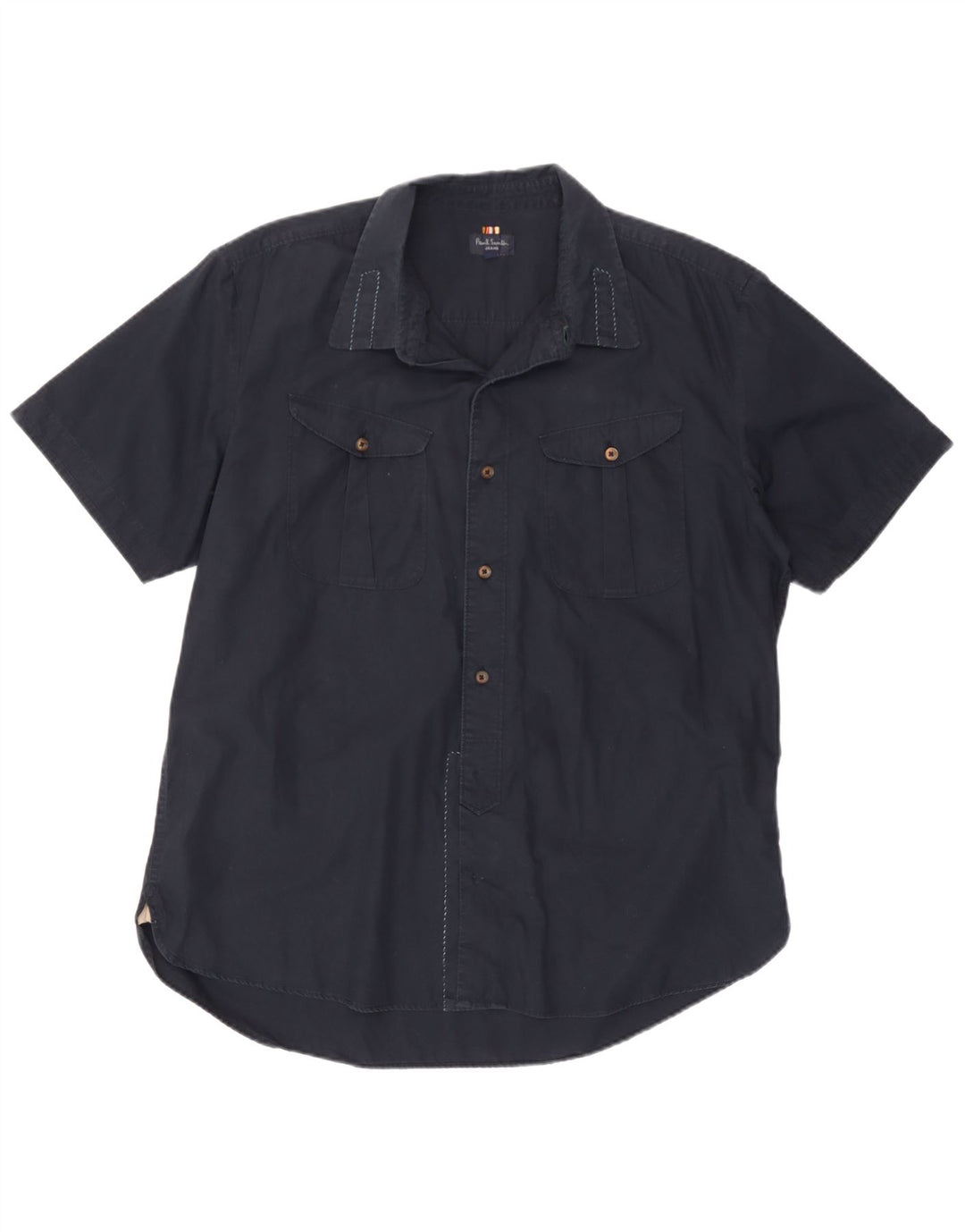 Camicia a maniche corte da uomo Paul Smith 2XL cotone blu navy
