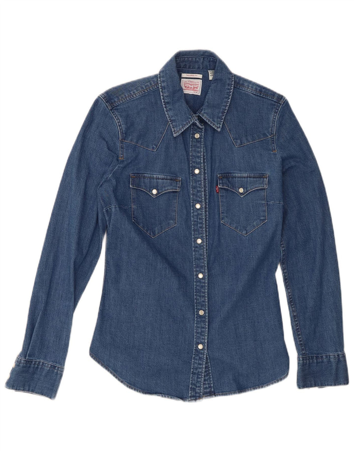 Camicia in denim su misura da donna Levi's UK 6 XS cotone blu
