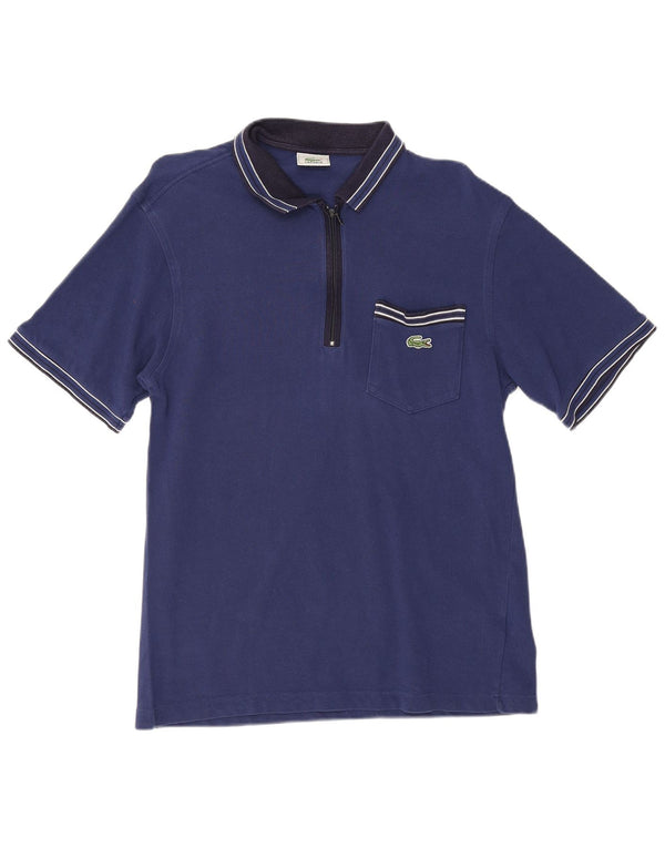 Polo da uomo Lacoste taglia 3 piccola in cotone color block blu