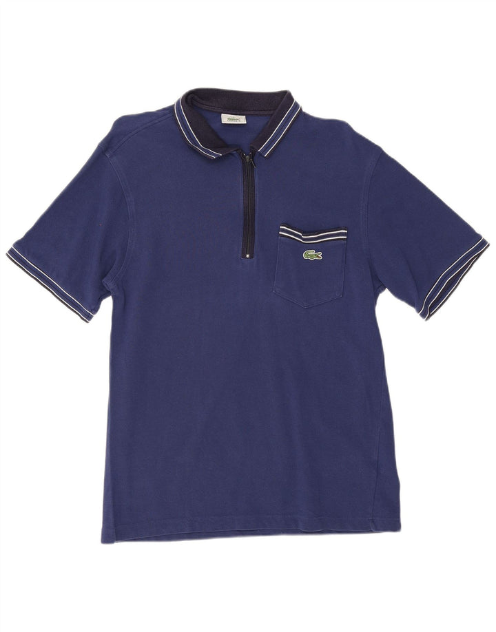 Polo da uomo Lacoste taglia 3 piccola in cotone color block blu