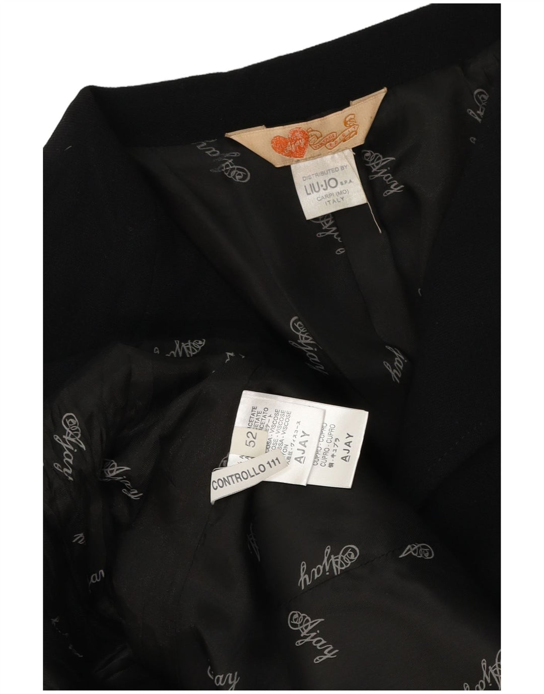 Giacca Blazer a 2 Bottoni da Donna Liu Jo IT 52 2XL Acetato Nero