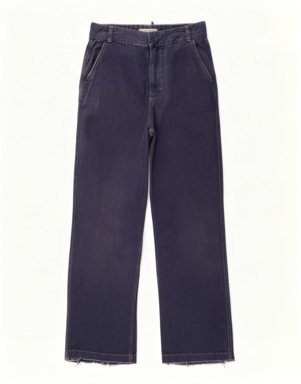 Jeans larghi a vita alta da donna Zara EU 32 2XS W22 L28 Blu navy