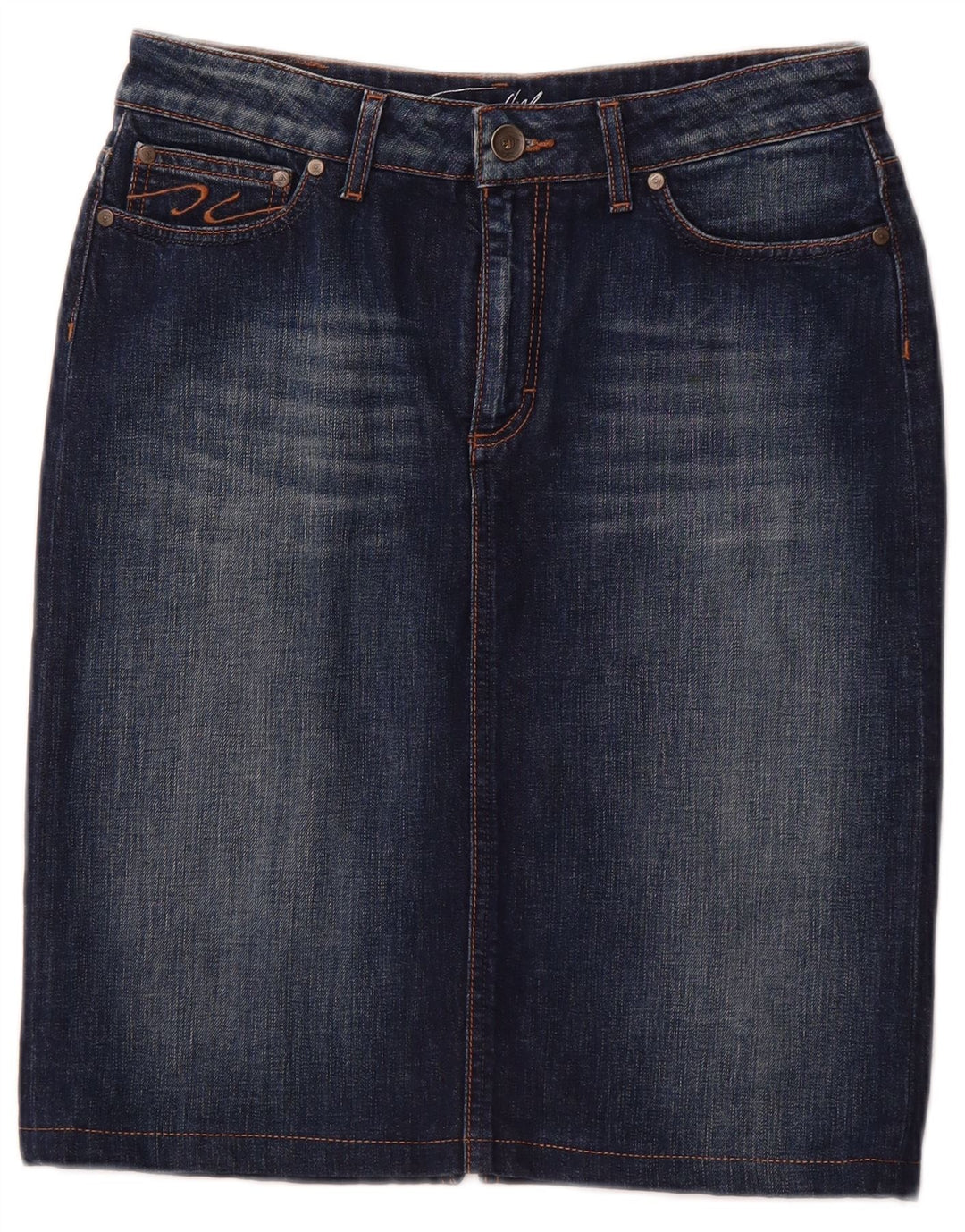 TOMMY HILFIGER Gonna in denim da donna US 10 Large W30 Cotone blu navy