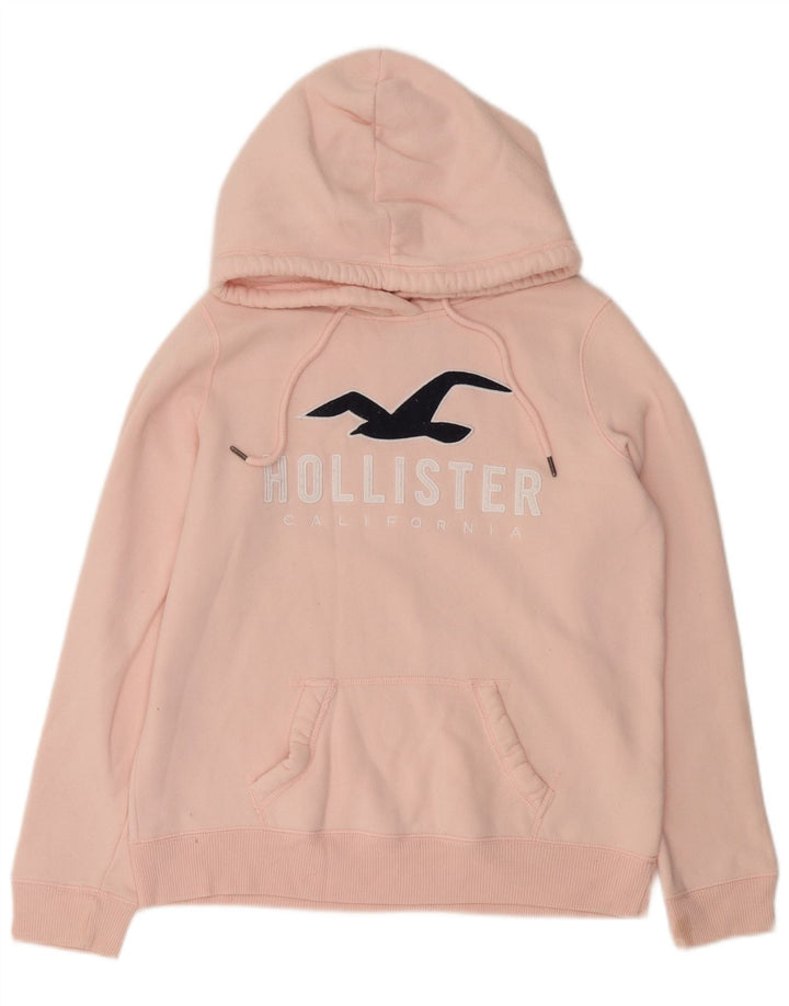 Maglione con cappuccio grafico da donna HOLLISTER UK 14 Cotone rosa medio