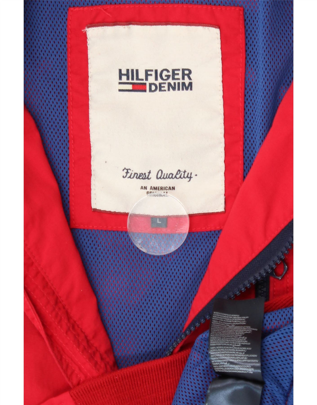 Giubbotto bomber da uomo Tommy Hilfiger UK 40 grande nylon rosso