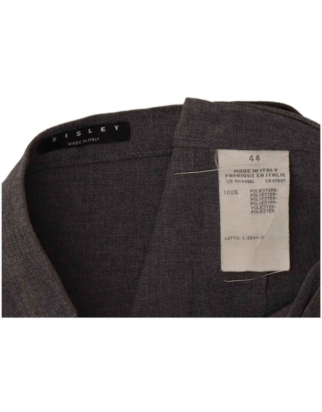 Gonna mini avvolgente a vita alta da donna Sisley IT 44 media W26 poliestere grigio