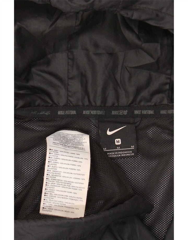 Giacca antipioggia con cappuccio da uomo Nike UK 38 nylon nero medio