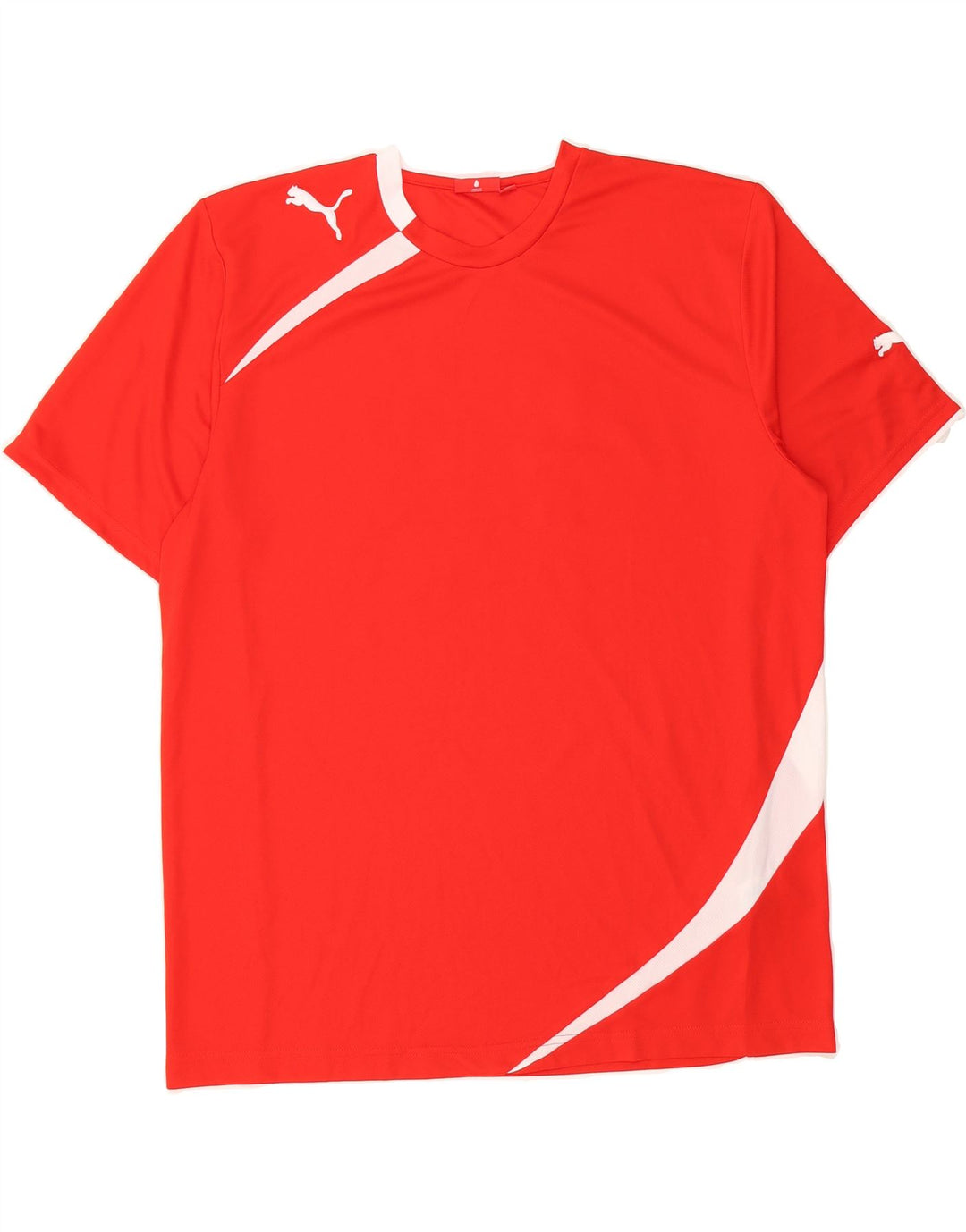 PUMA Mens Graphic T-Shirt Top Large Red Polyester Vintage Puma and Second-Hand Puma from Messina Hembry 